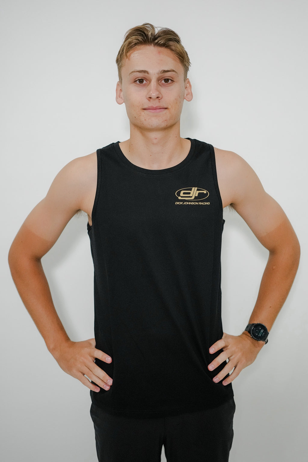 Black Dick Johnson Racing Singlet - 2026