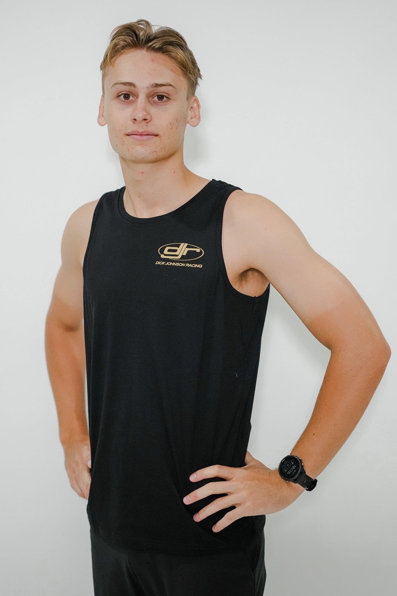 Black Dick Johnson Racing Singlet - 2026
